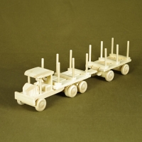北欧製木のおもちゃ【車】木材トレーラー 北欧製木のおもちゃ【車】木材トレーラー