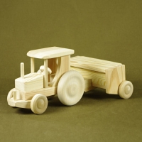 北欧製木のおもちゃ【車】トラクター2 種まき機付 北欧製木のおもちゃ【車】トラクター2 種まき機付