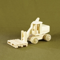 北欧製木のおもちゃ【車】フォークリフト パレット付 北欧製木のおもちゃ【車】フォークリフト パレット付